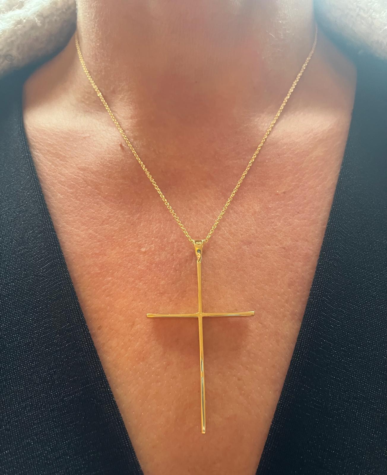 Gold Vermeil 14K Cross Pendant