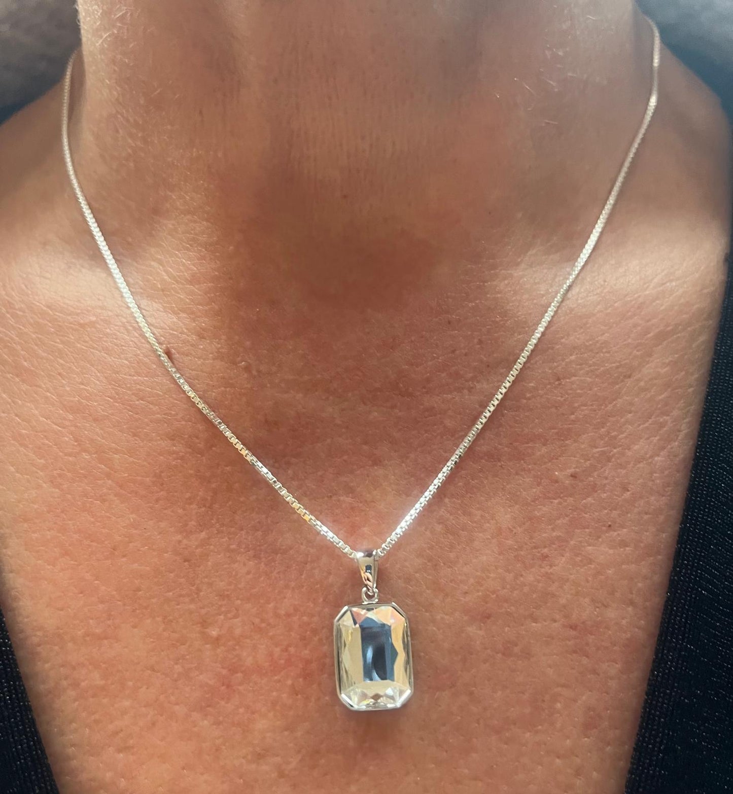 Swarovski Crystal Sterling Silver Pendant