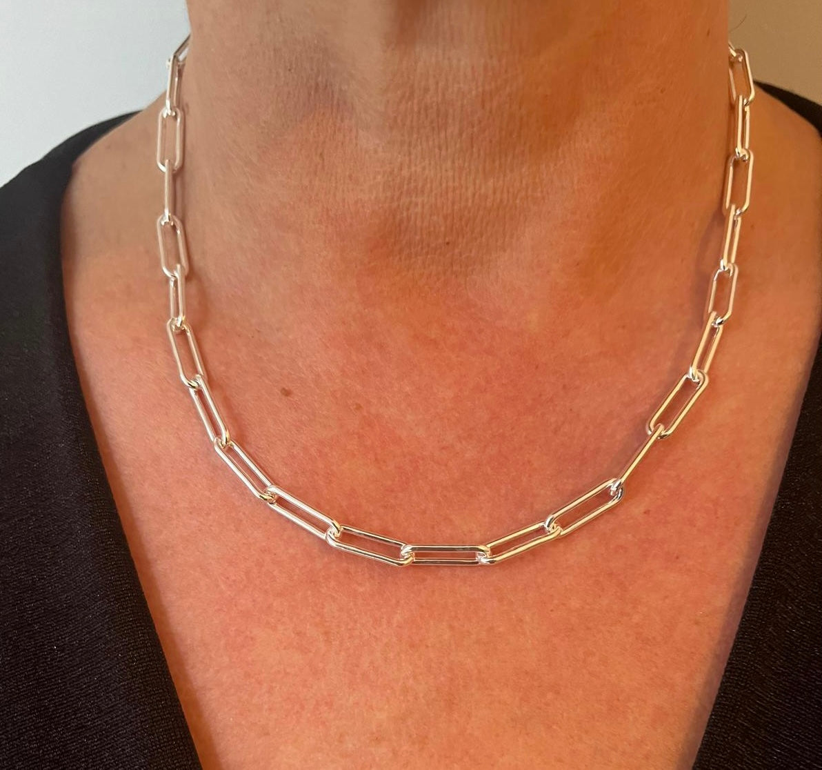 Heavy Duty Sterling Silver Links Necklace