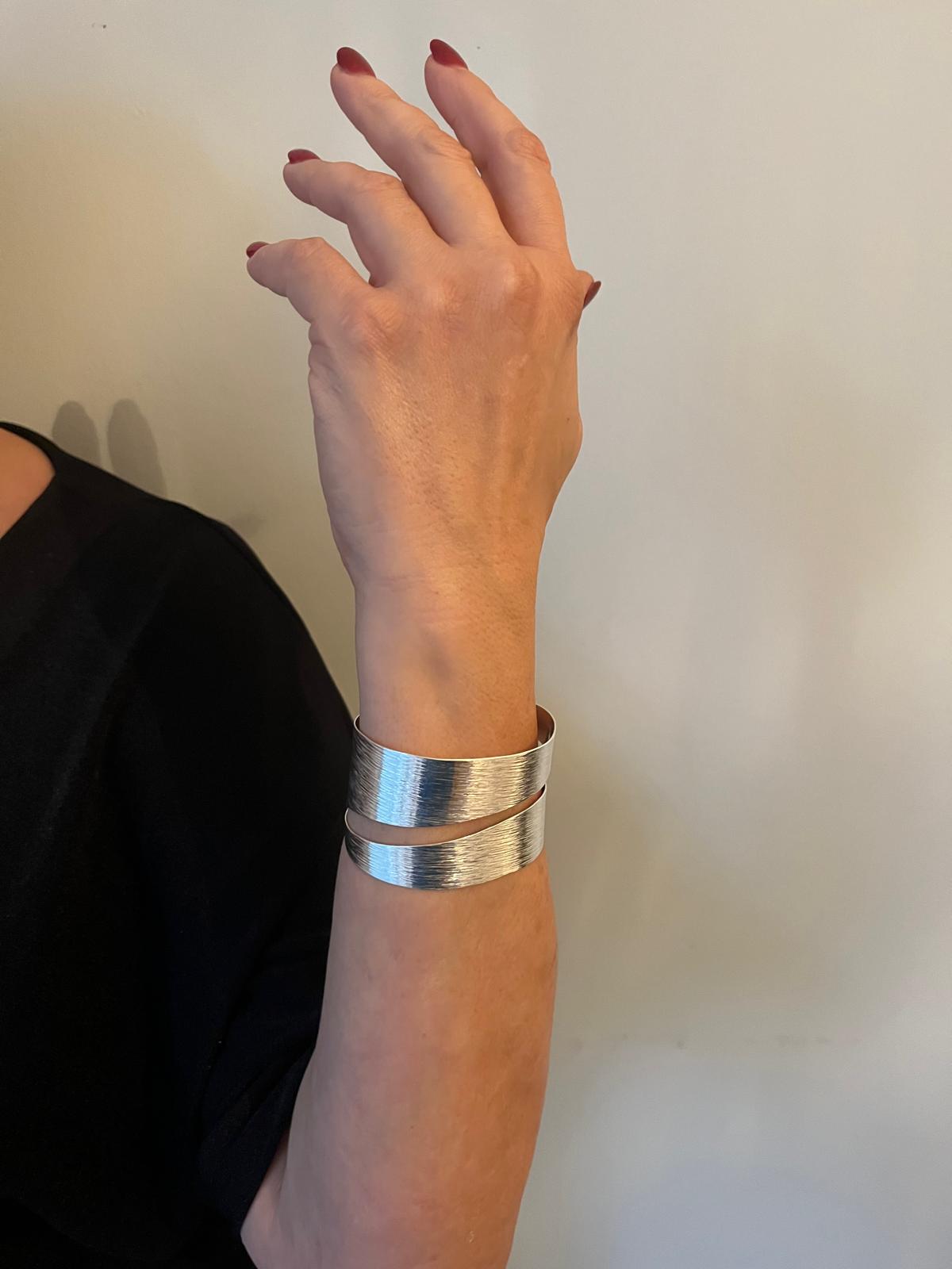 Heavy Duty Sterling Silver Texture Layered Cuff