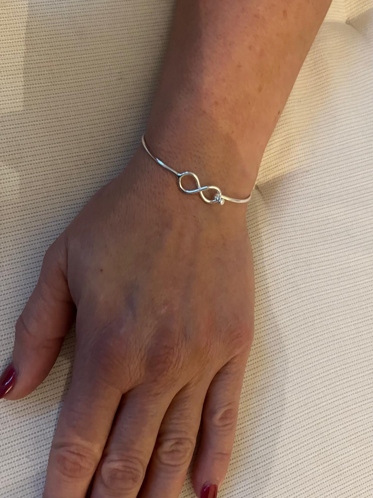 Sterling Silver Infinity Bangle