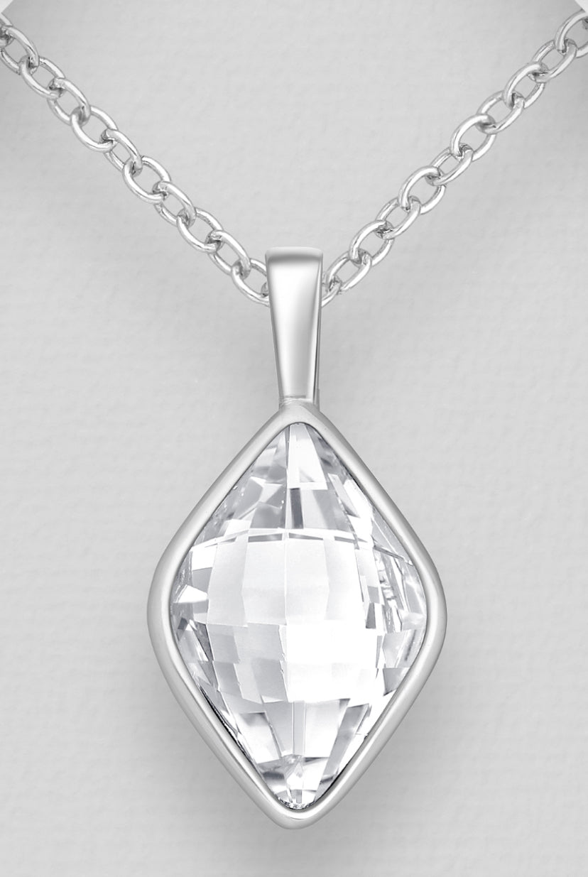 Swarovski Crystal Sterling Silver Pendant