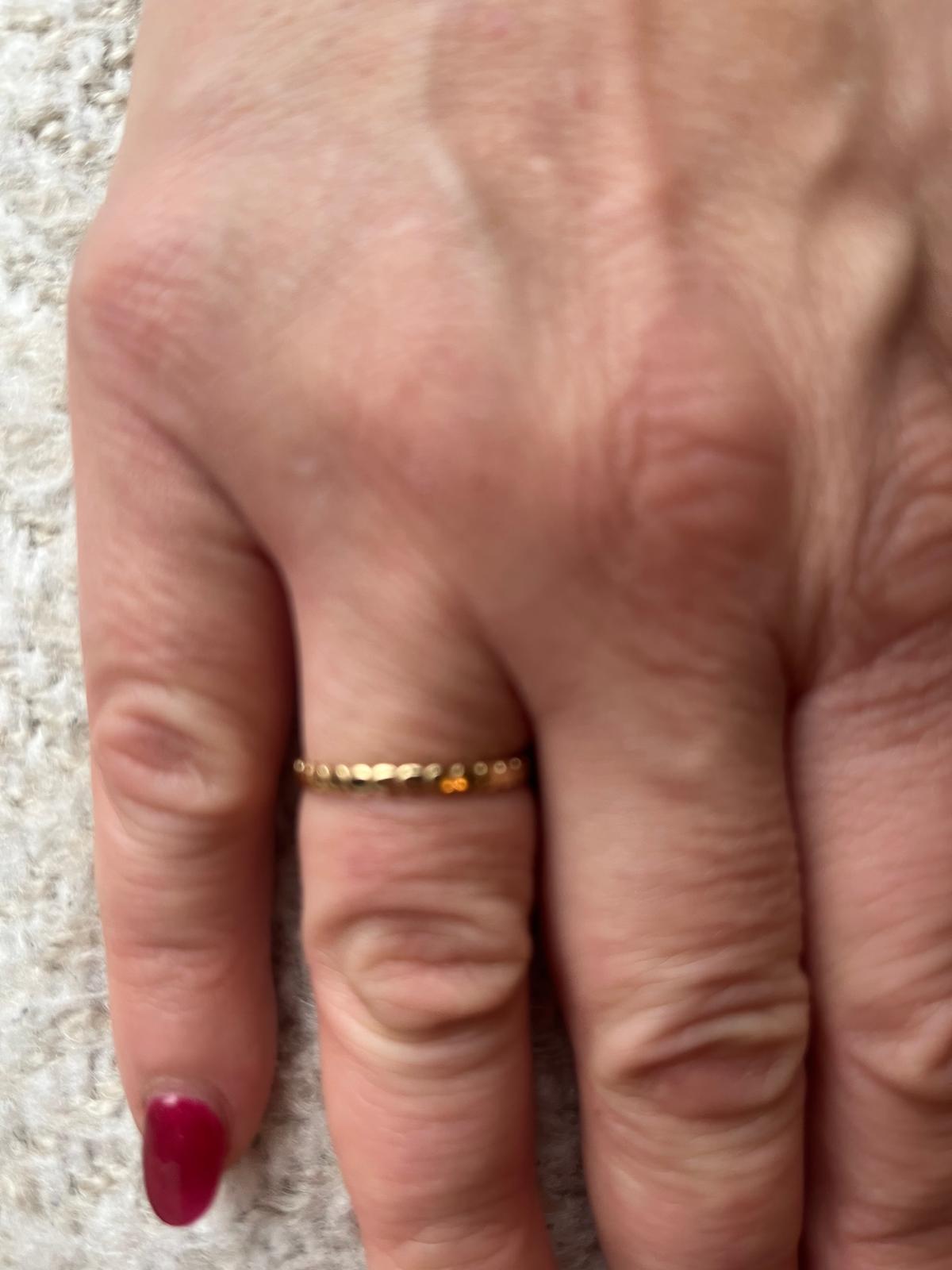 Bevelled Gold Vermeil 18K Ring