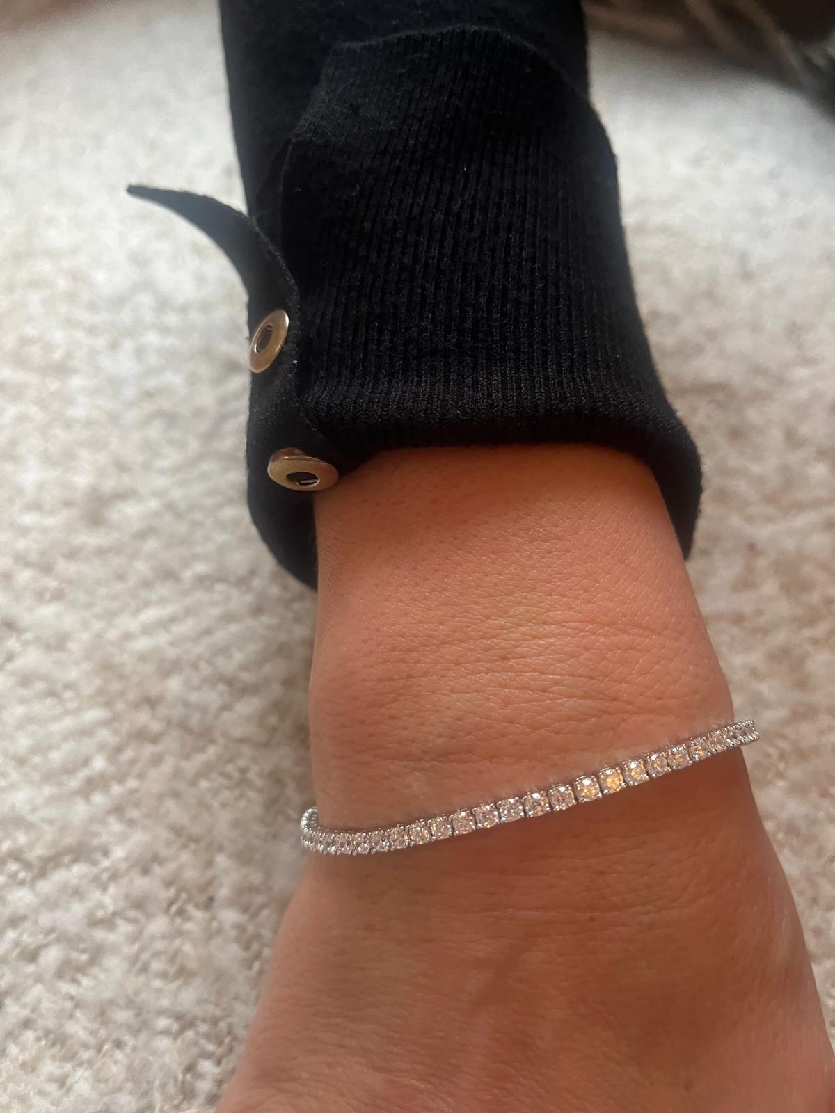 Sterling Silver Tennis Bracelet with CZ Simulated Diamonds