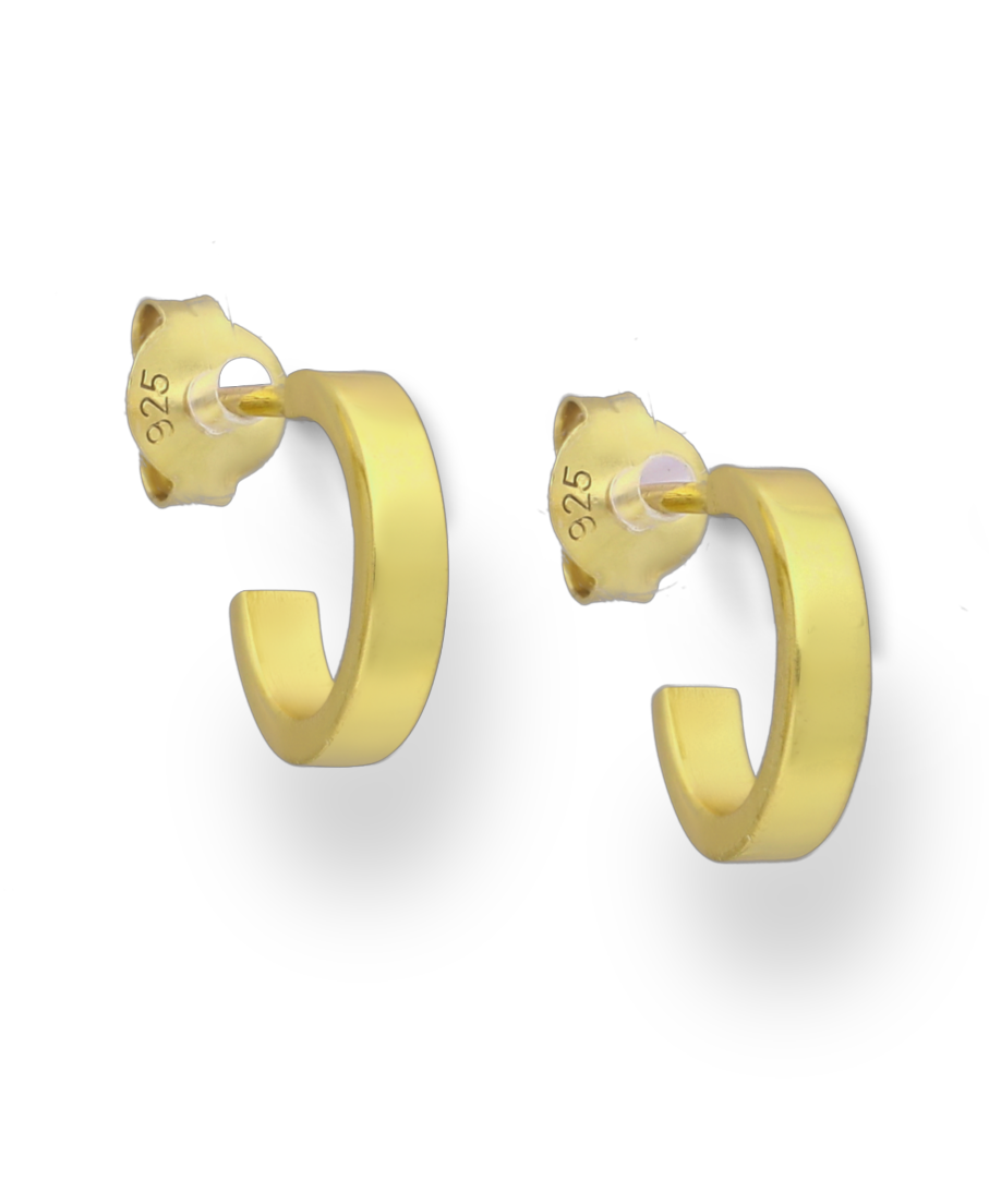 Gold Vermeil 18K Push-Back Earrings