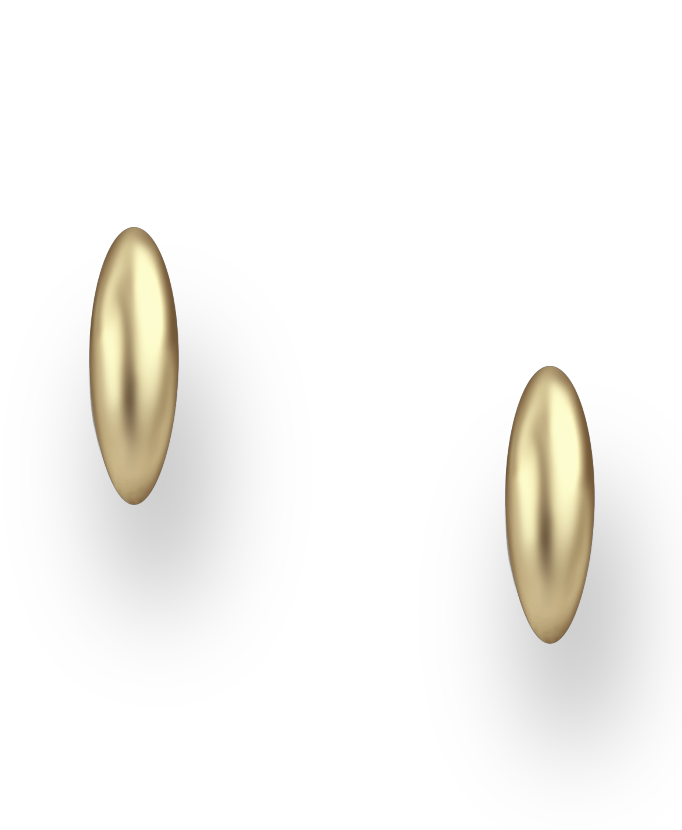 Gold Vermeil 14K Oval Push-Back Earrings