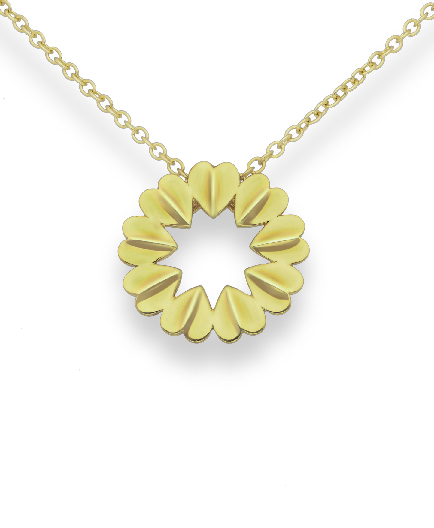 Gold Vermeil 18 Hearts Pendant