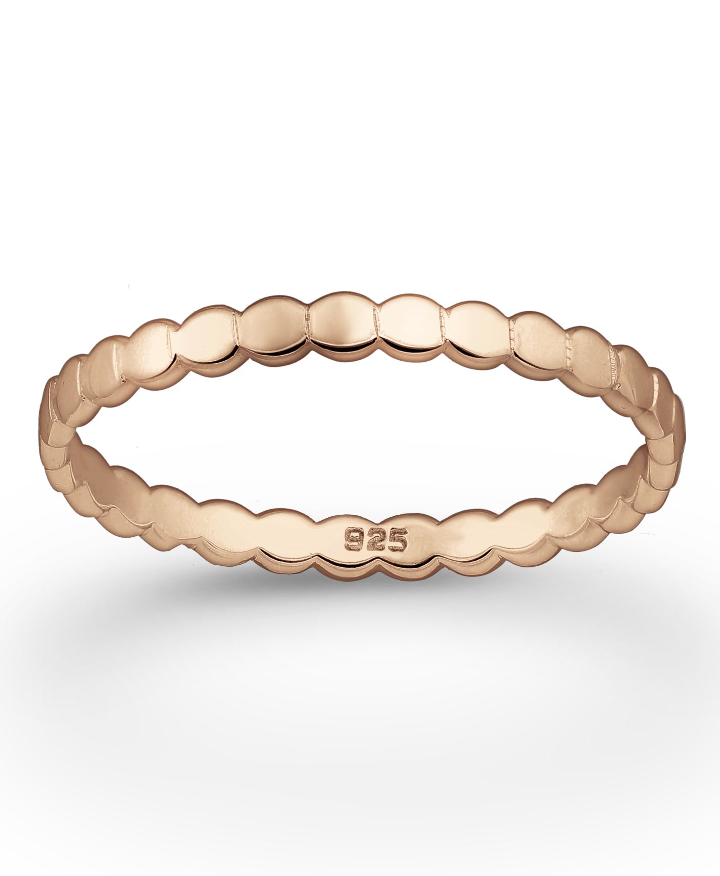 Bevelled Rose Gold Vermeil 18K Ring