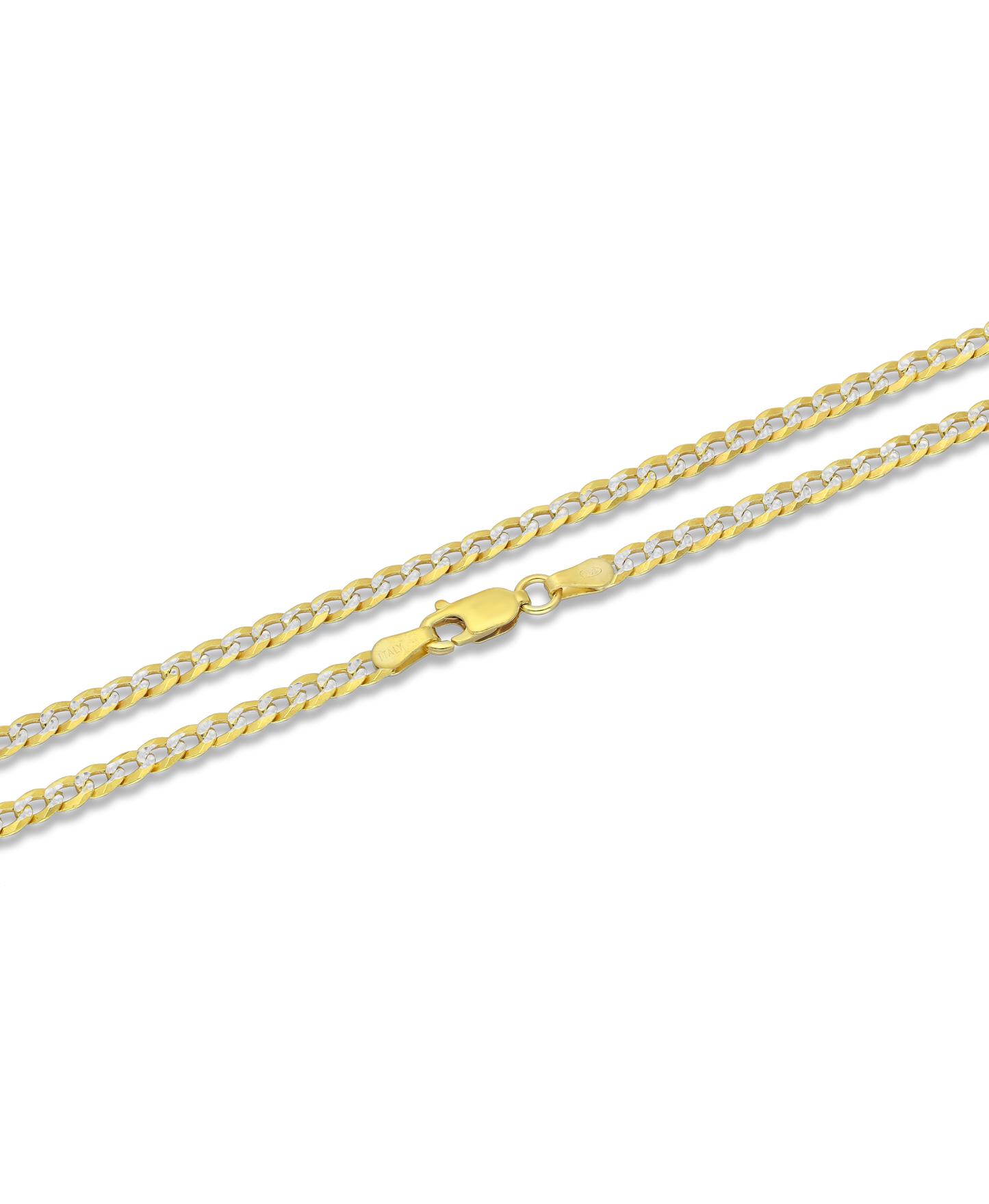 Gold Vermeil 18K Curb Italian Necklace