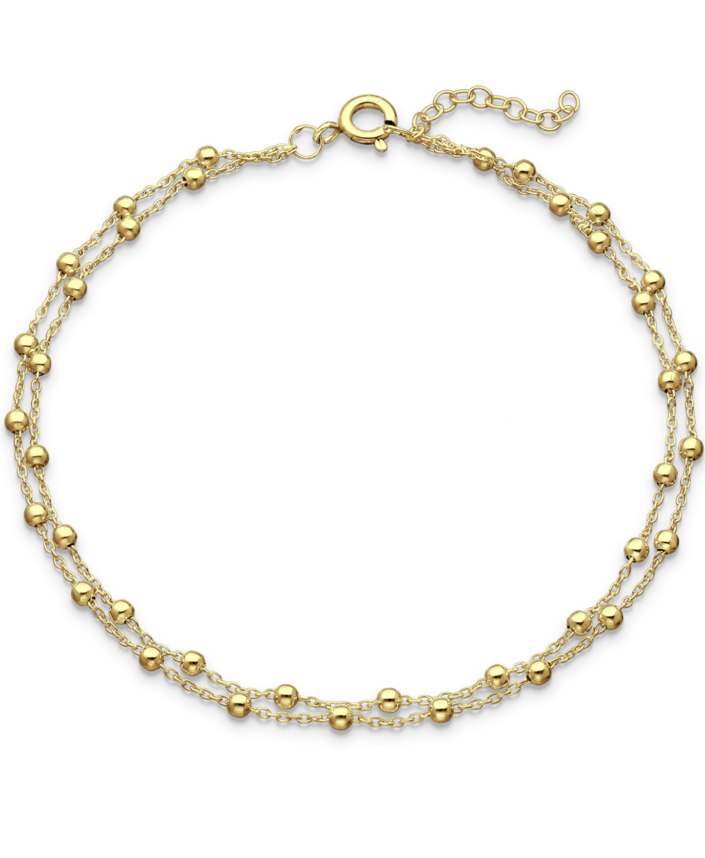 Gold Vermeil 14K Ball Layered Anklet