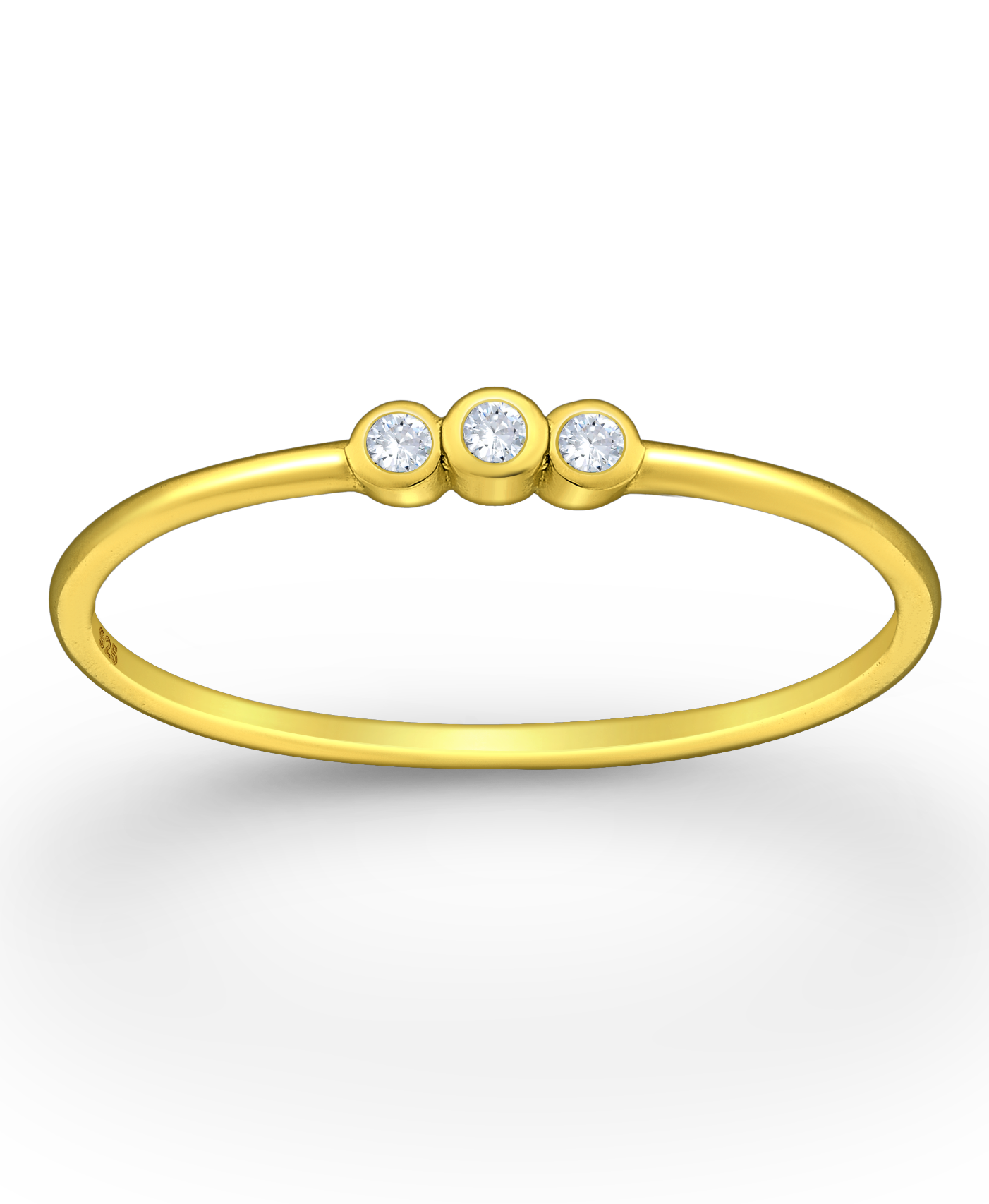 Gold Vermeil 18K with CZ Simulated Diamonds