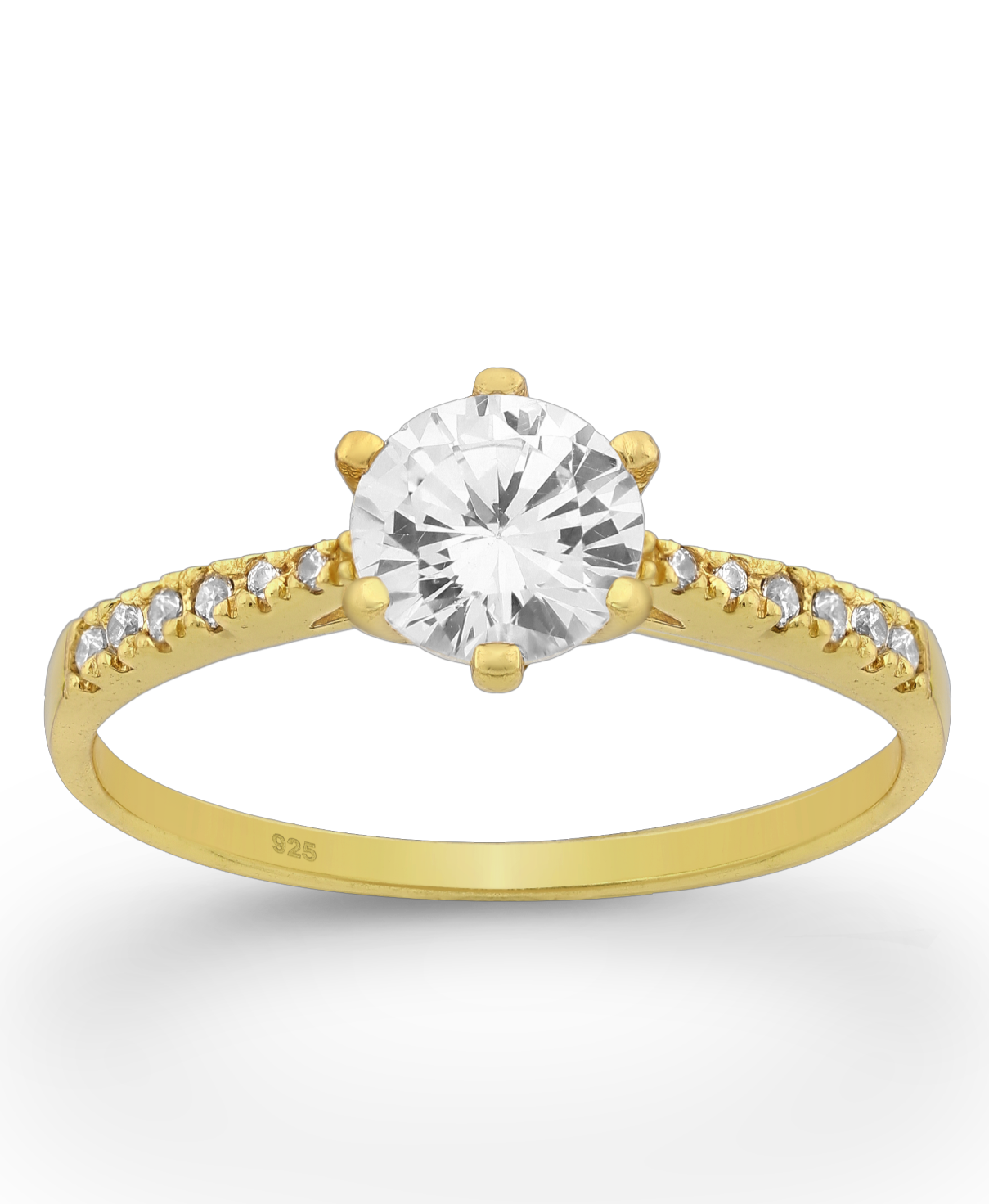 Gold Vermeil 18K with CZ Simulated Diamonds