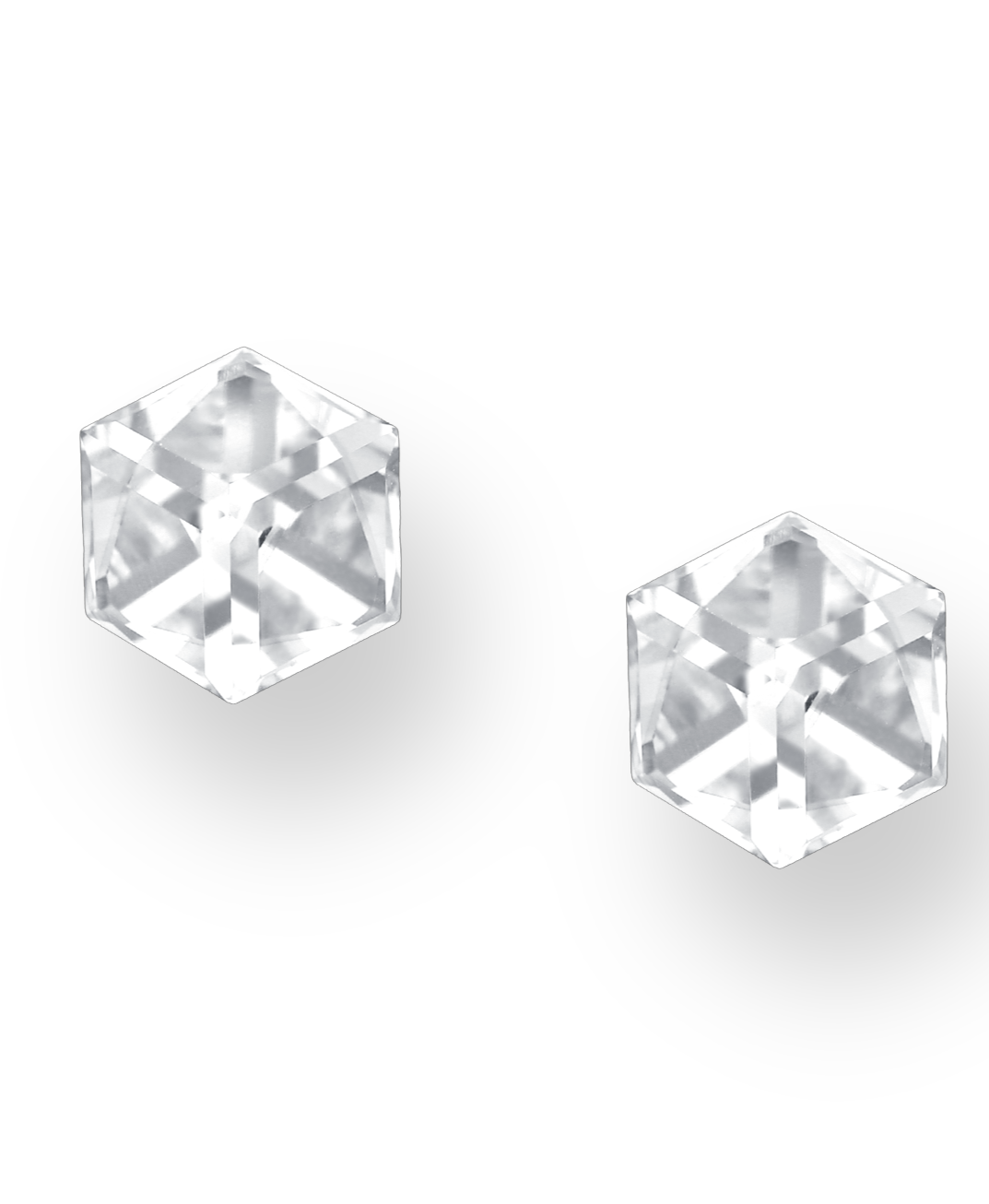 Swarovski Crystal Sterling Silver Push-Back Studs