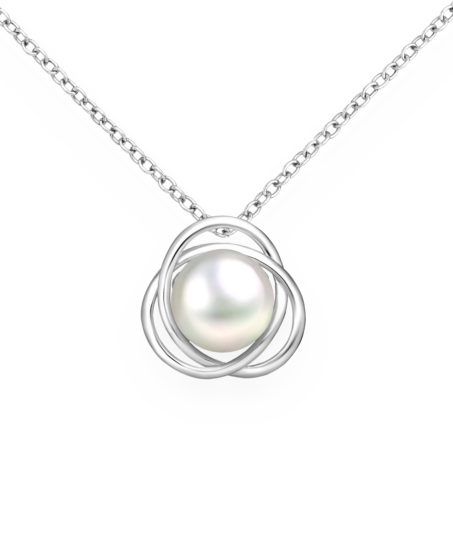 Freshwater Pearl Sterling Silver Celtic Pendant