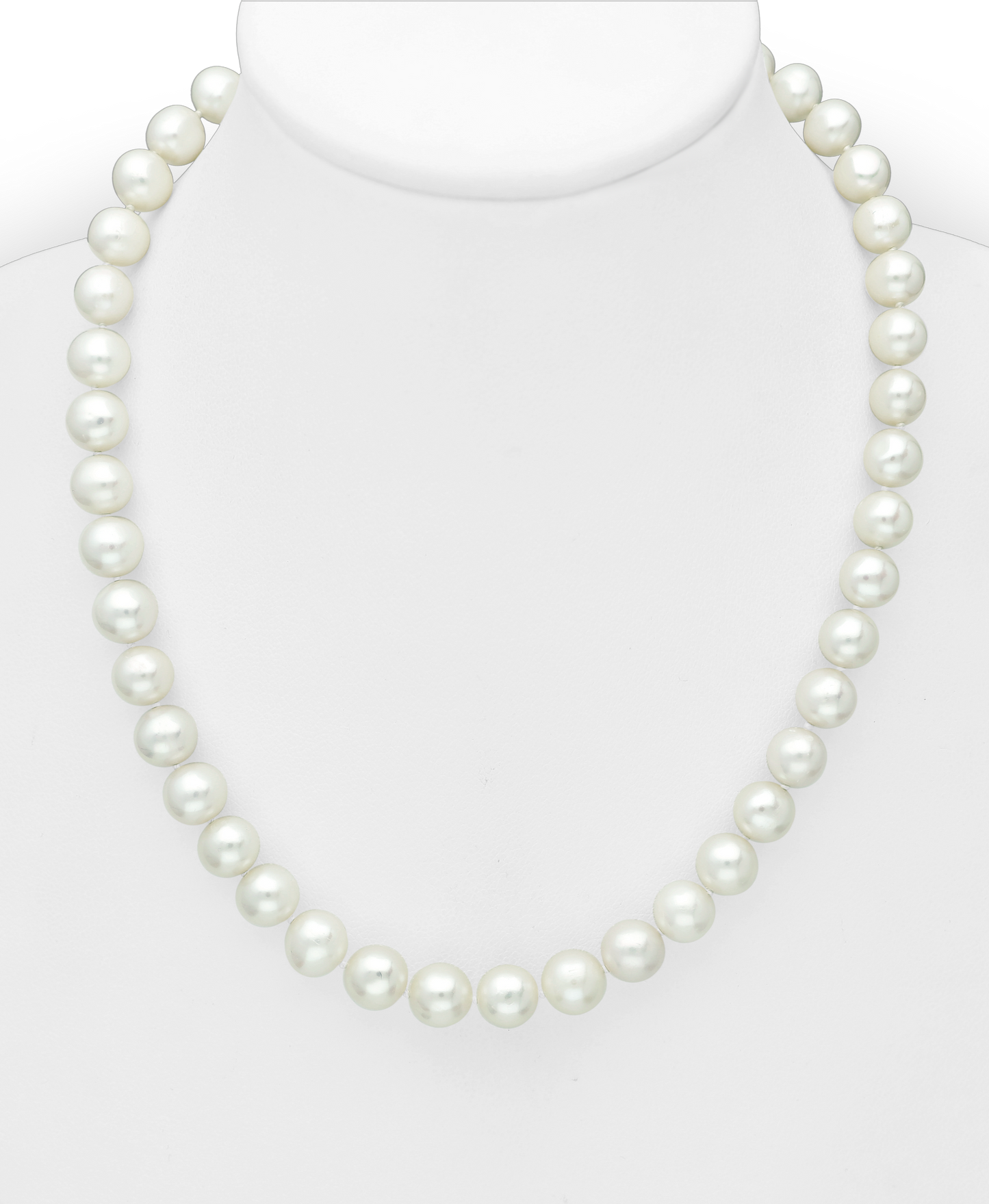 AA+ Freshwater Pearls Sterling Silver Necklace with Sterling Silver Clapse