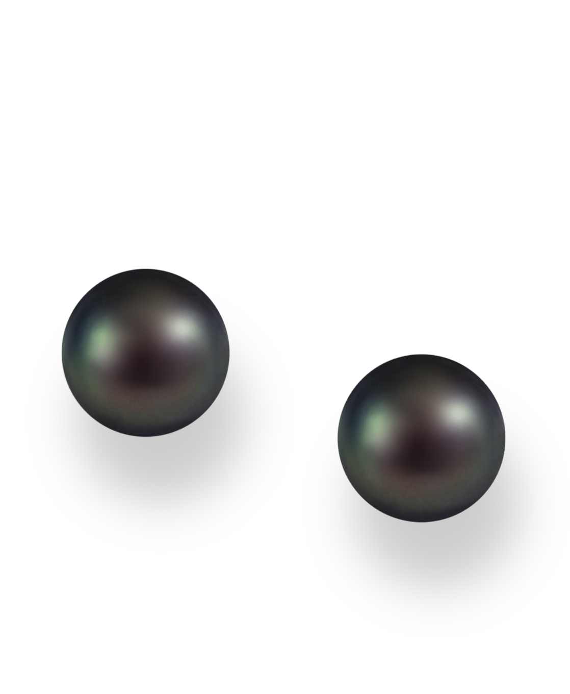 Black dyed Freshwater Pearl Sterling Silver Push-Back Earrings