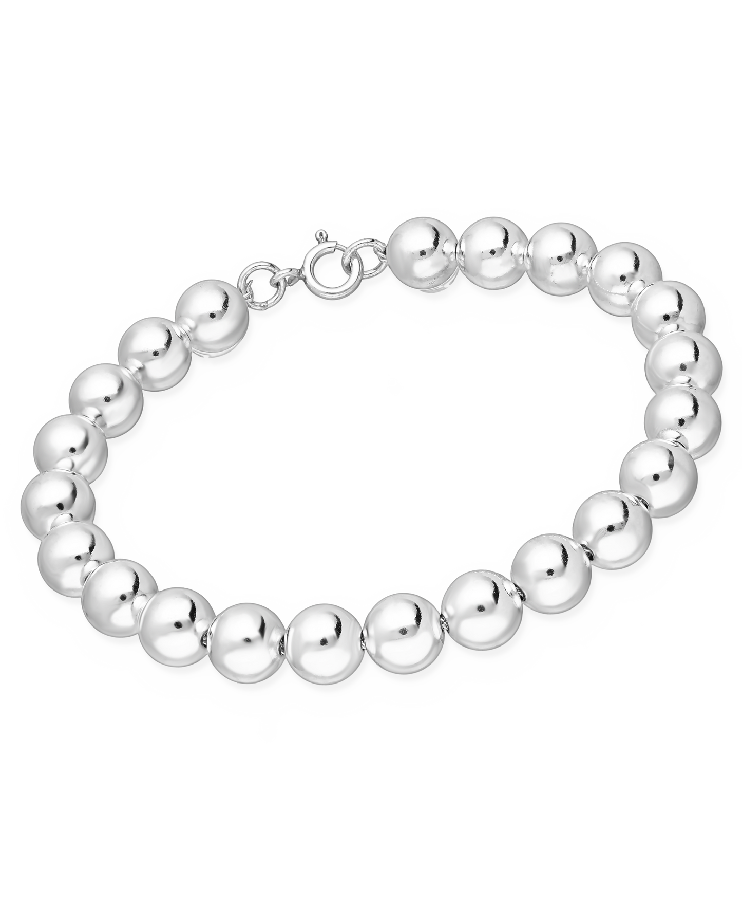 Heavy Duty Sterling Silver Ball Bracelet with Clapse
