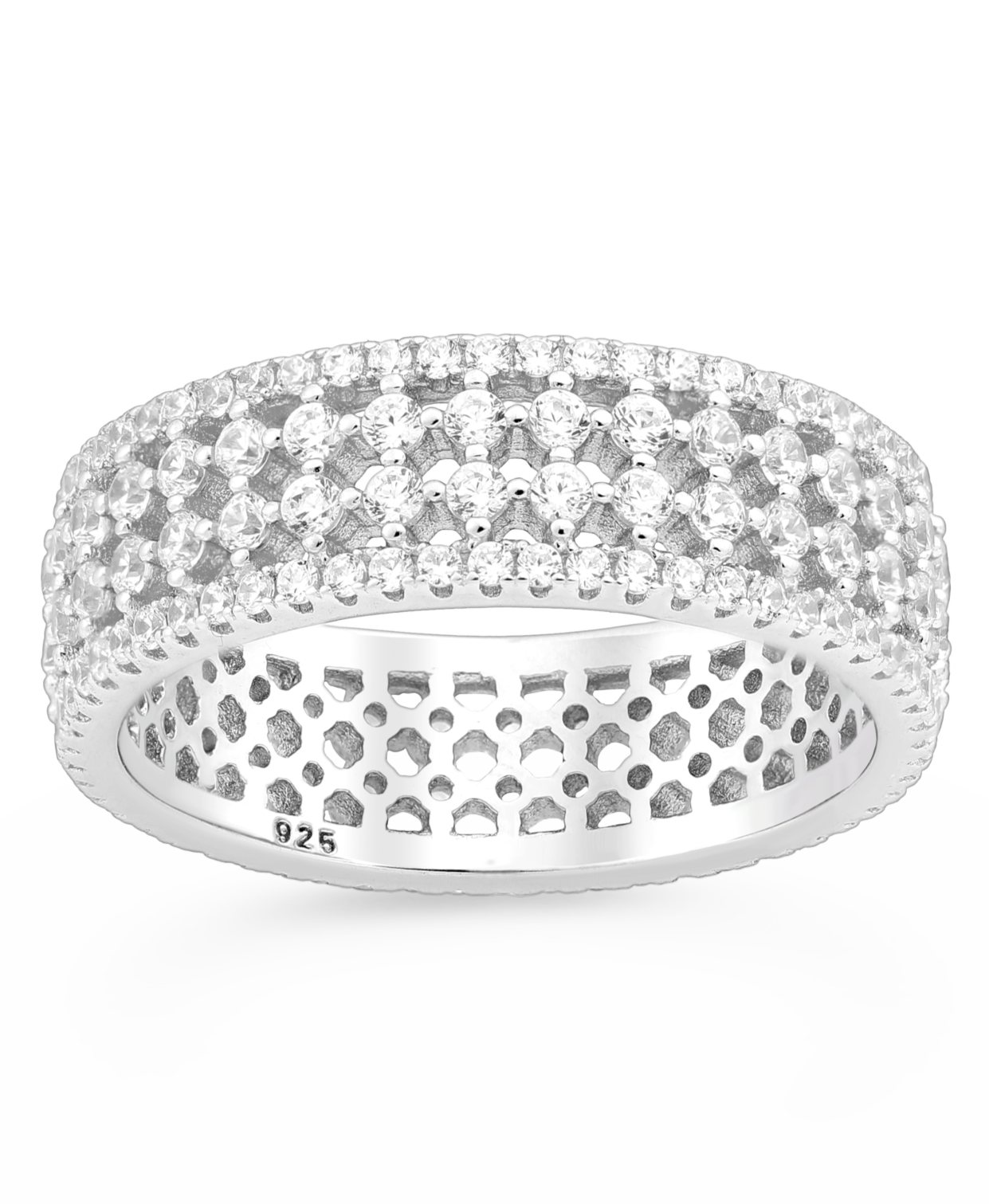 Sterling Silver Ring with CZ Simulated Diamond