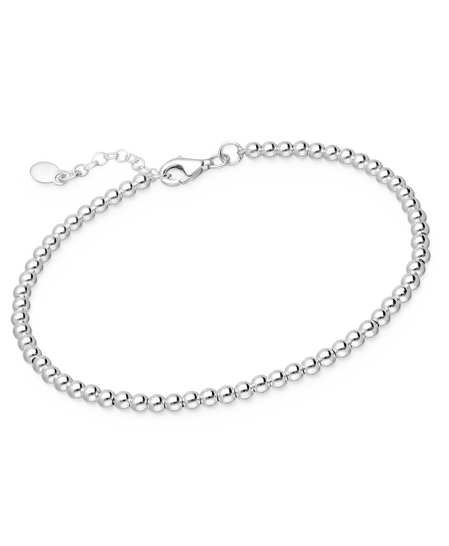 Sterling Silver Ball Beaded Bracelet with an Extender