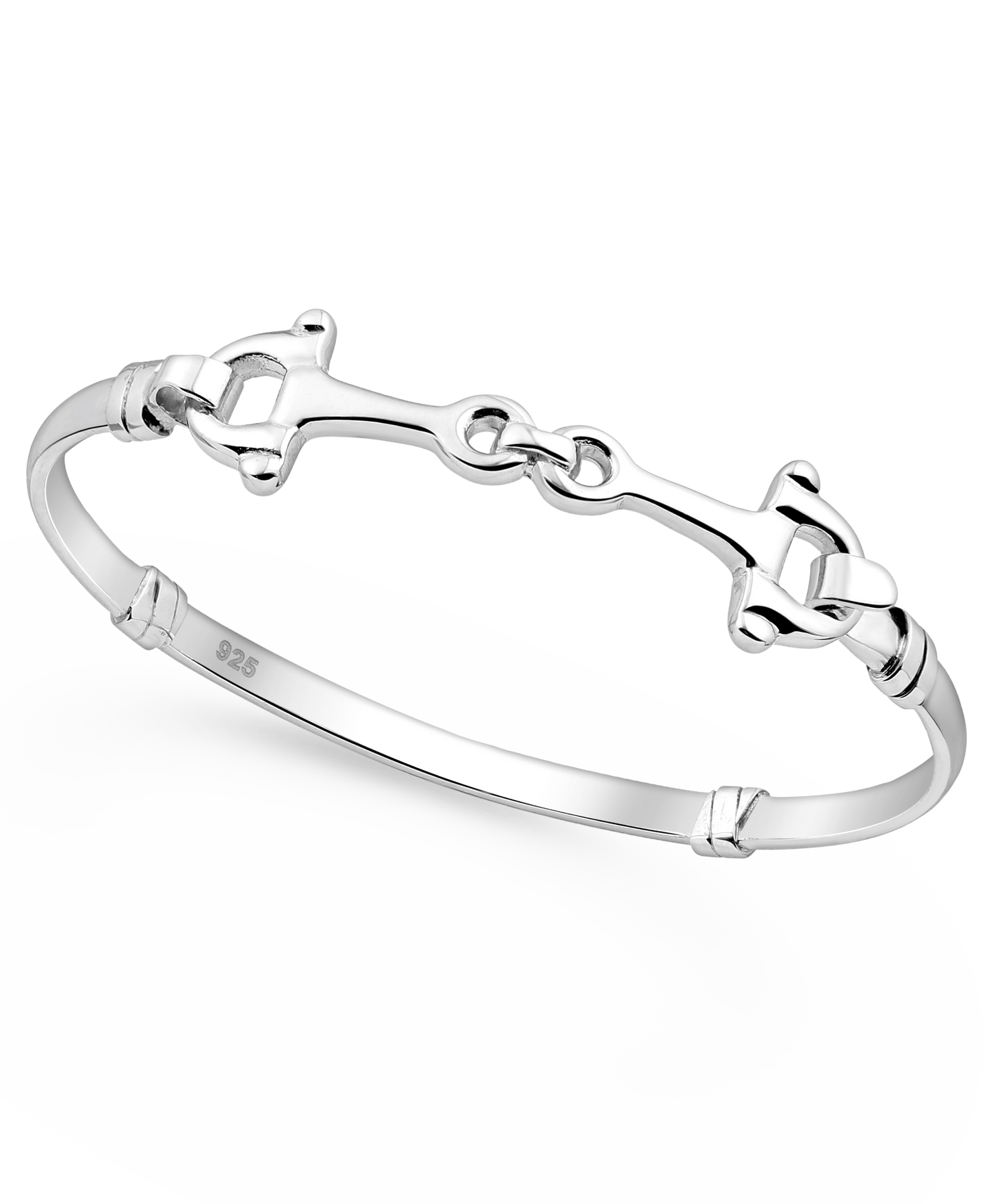 Sterling Silver Horse Snaffle Bangle