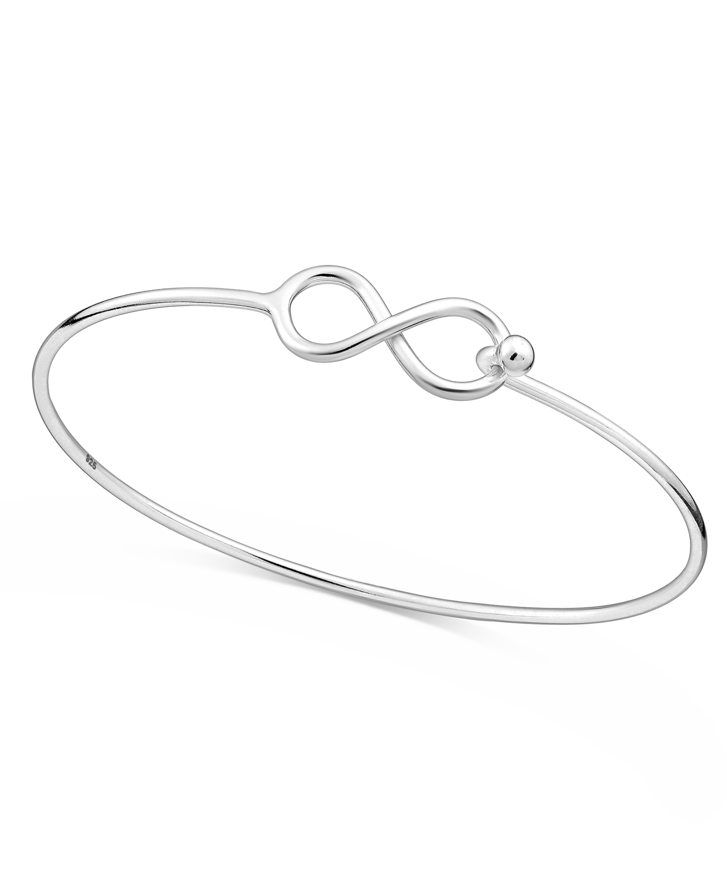 Sterling Silver Infinity Bangle