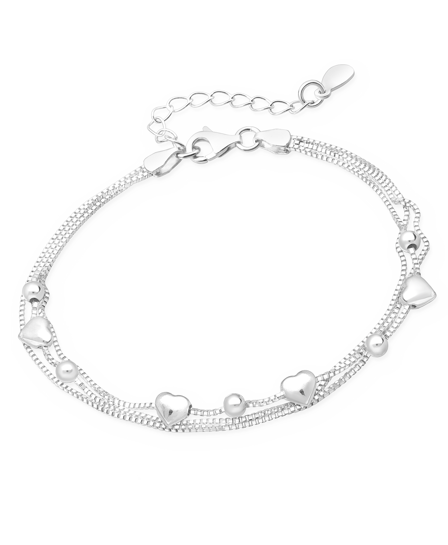 Sterling Silver Heart Bracelet