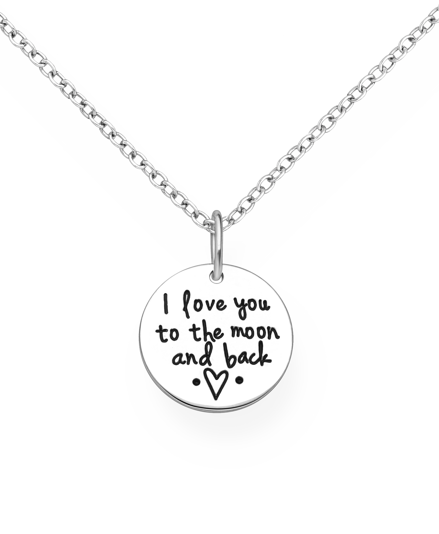 Sterling Silver "I love you to the moon and back" Pendant