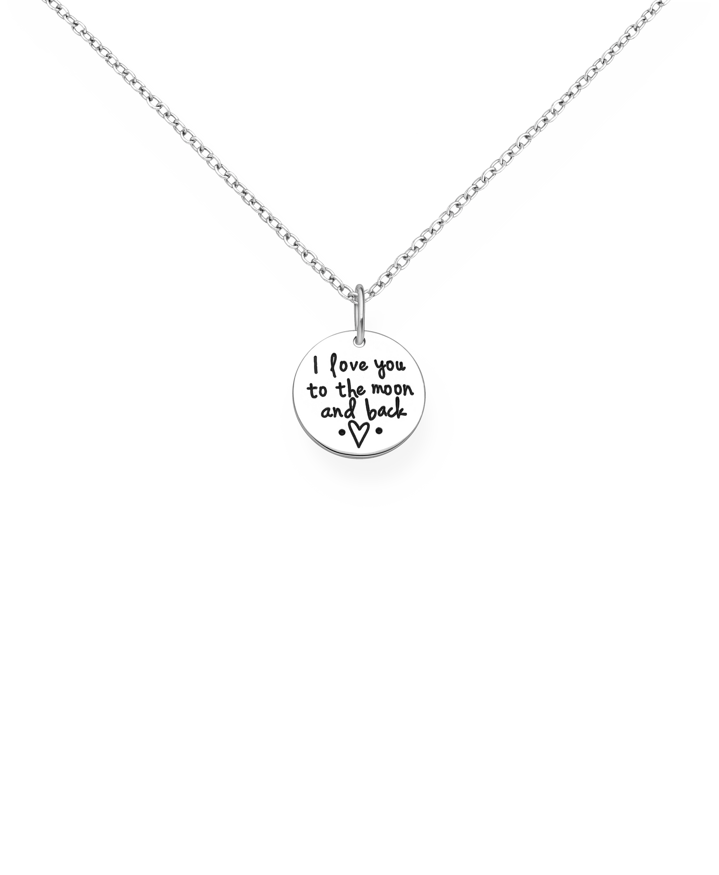 Sterling Silver "I love you to the moon and back" Pendant
