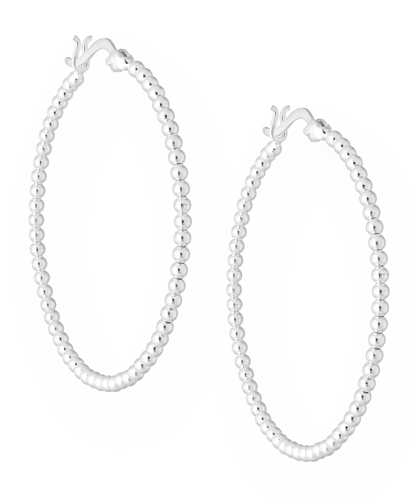 Sterling Silver Ball Hoop Earrings