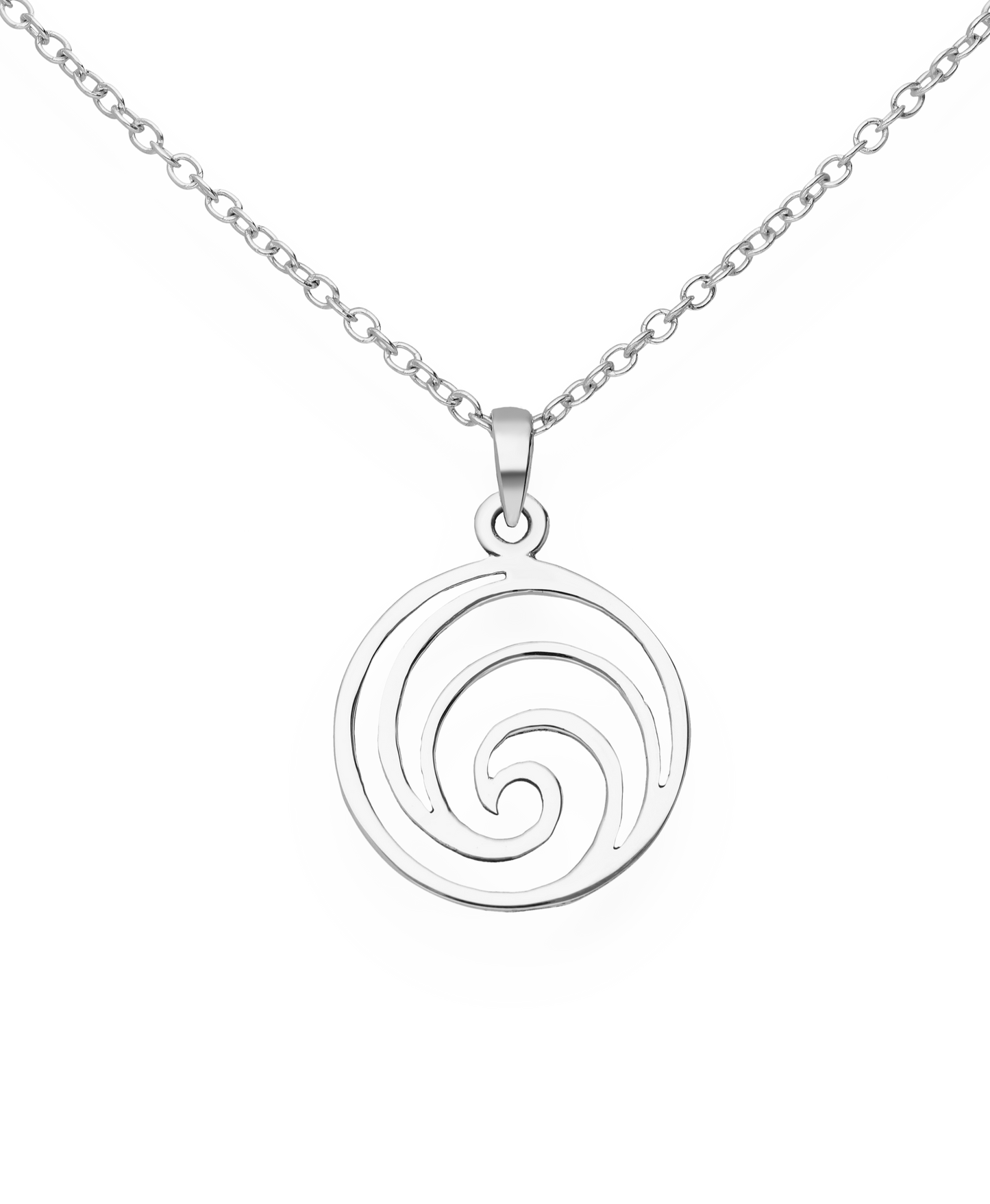 Sterling Silver Wave Pendant
