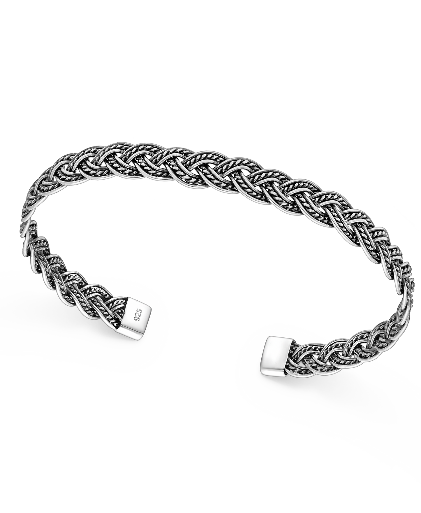 Sterling Silver Oxidized Weave Cuff