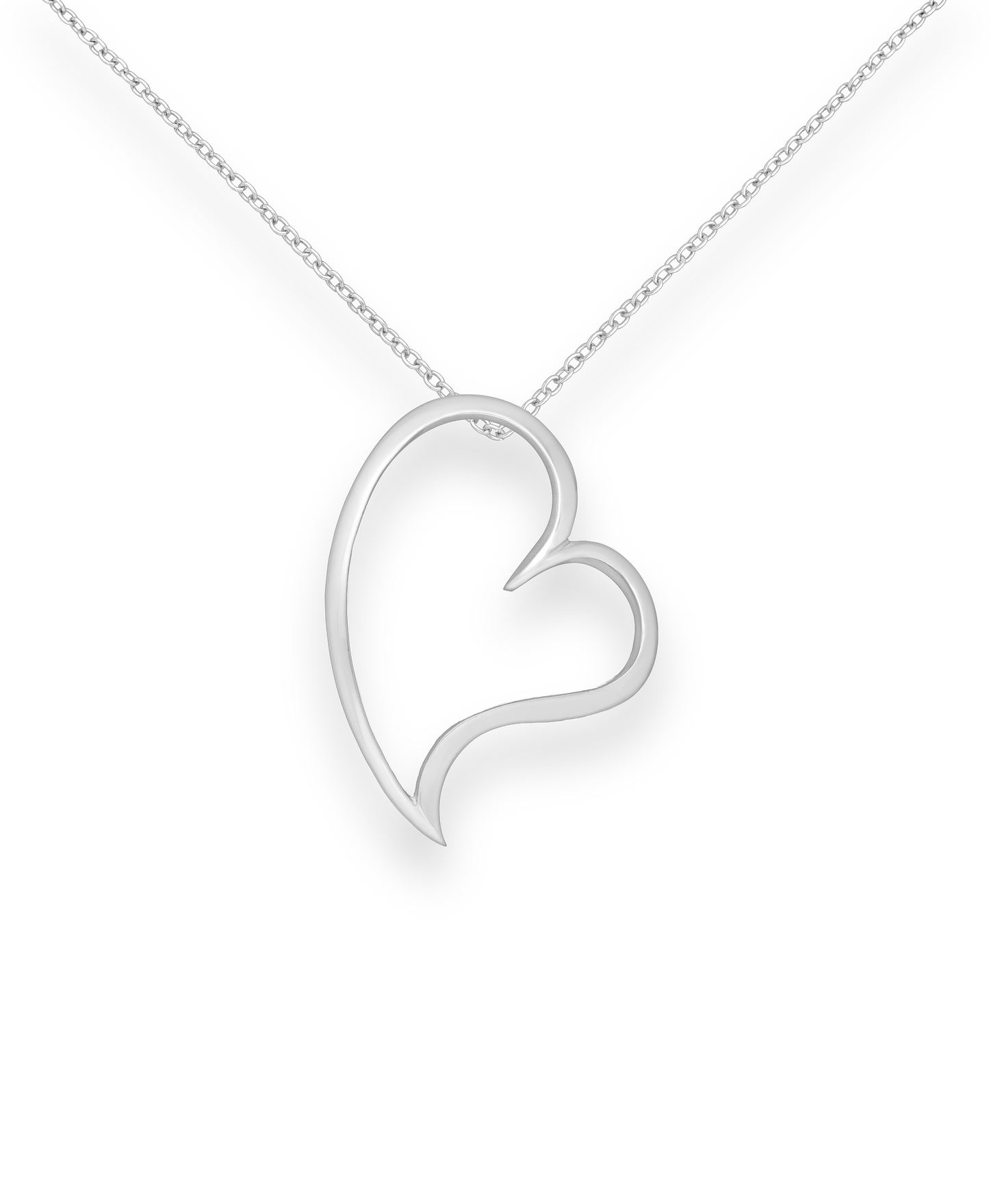 Arty Sterling Silver Heart Pendant