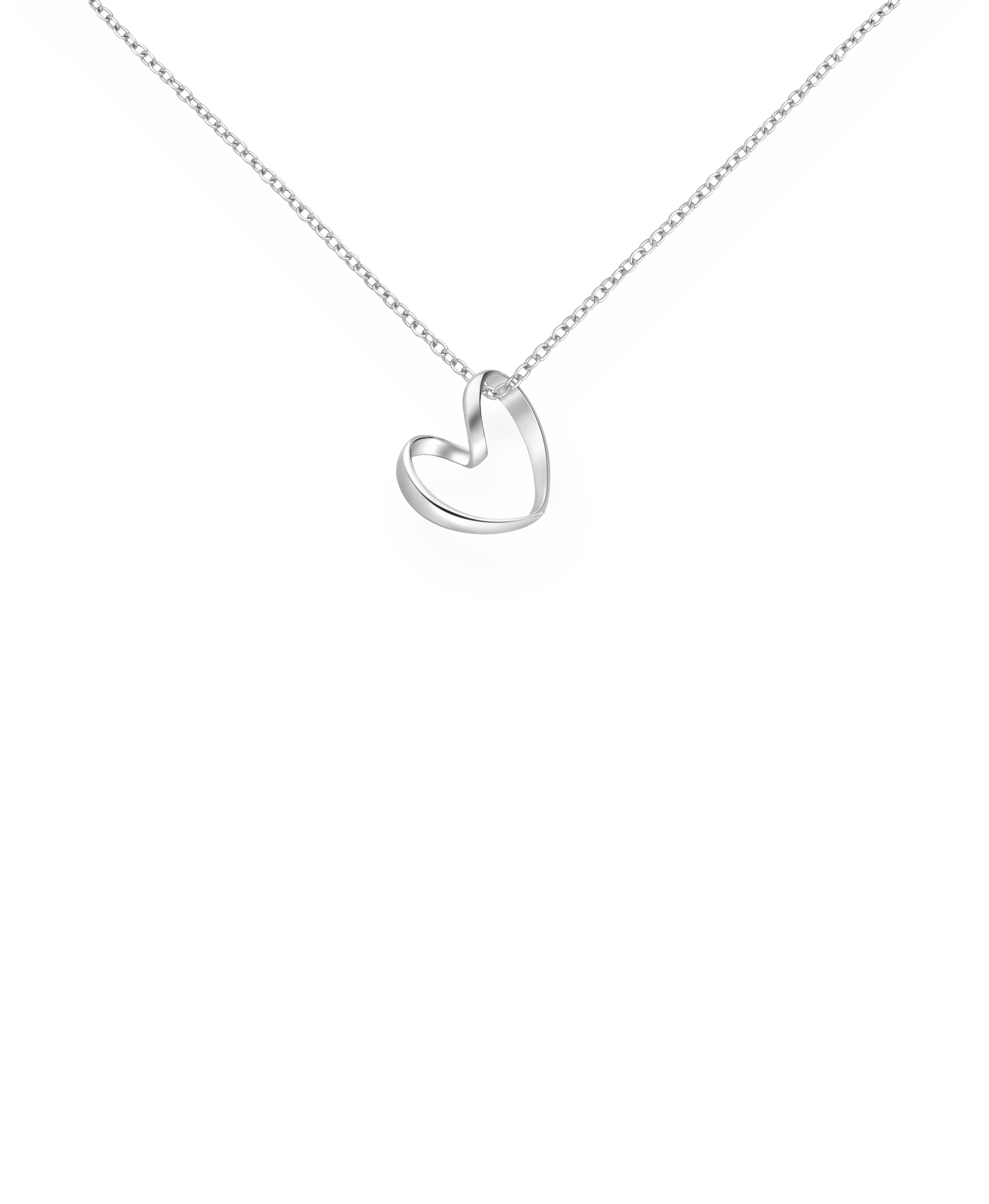 Sterling Silver Artistic Heart Pendant