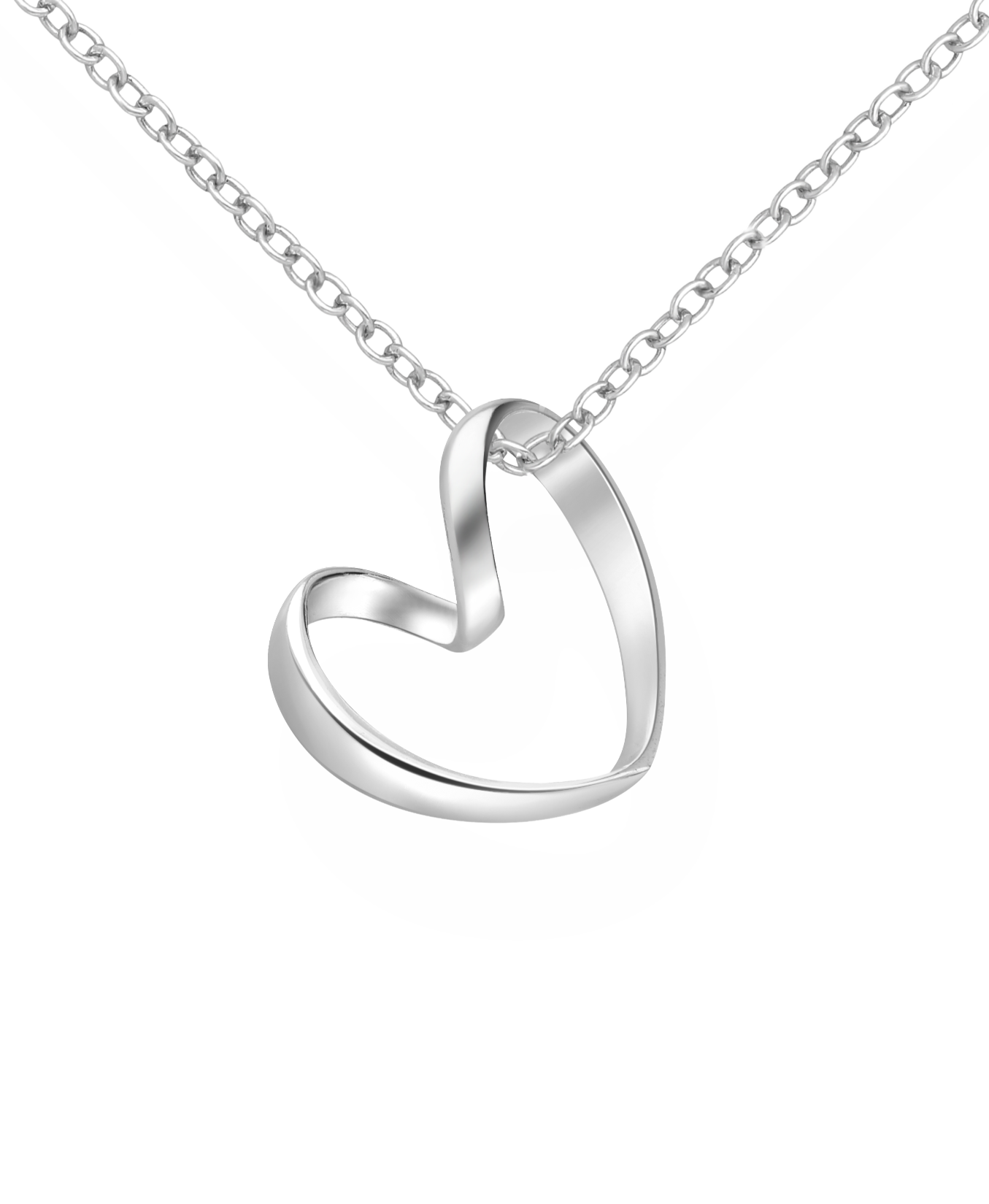 Sterling Silver Artistic Heart Pendant