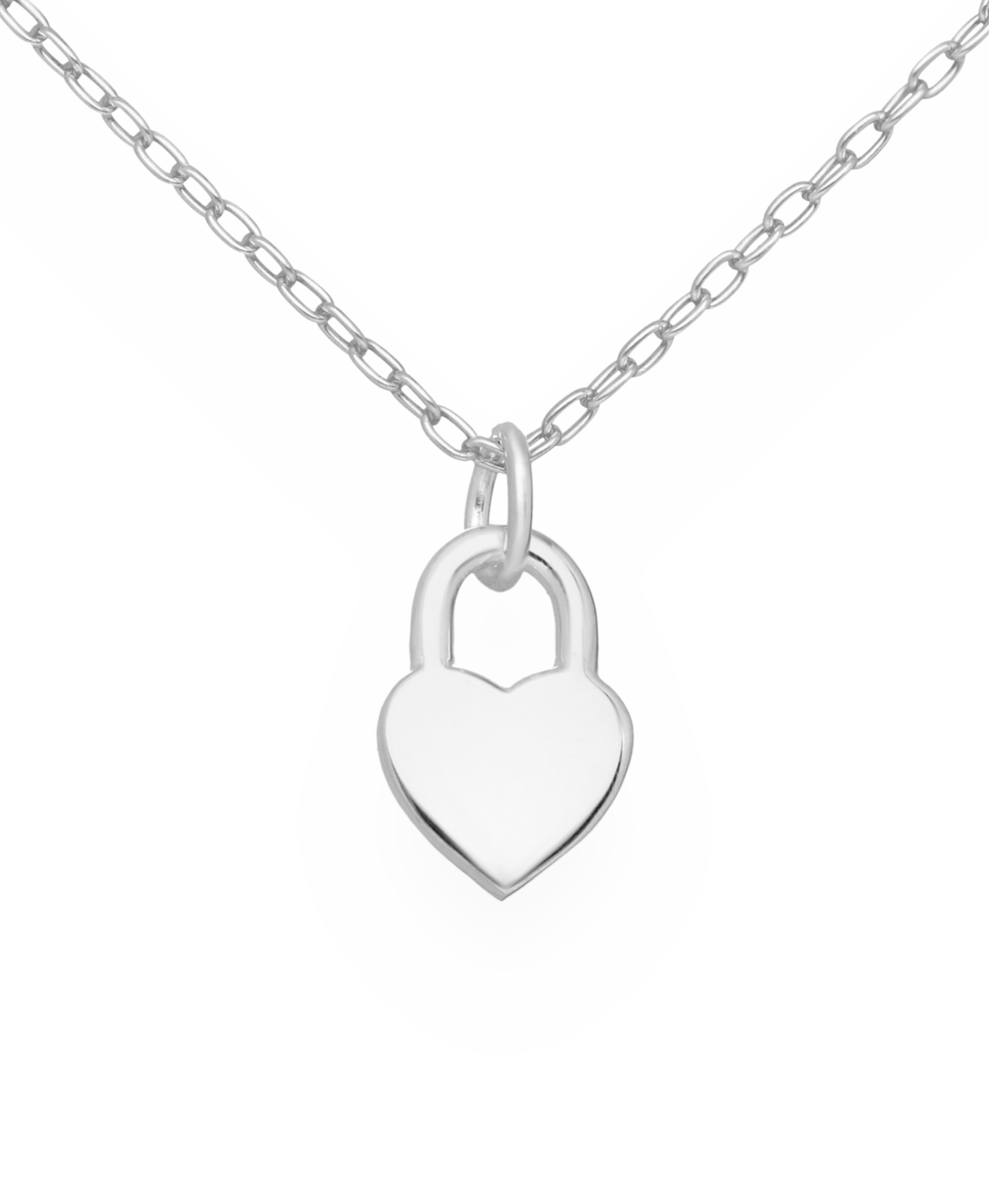 Sterling Silver Engravable Heart Charm Pendant