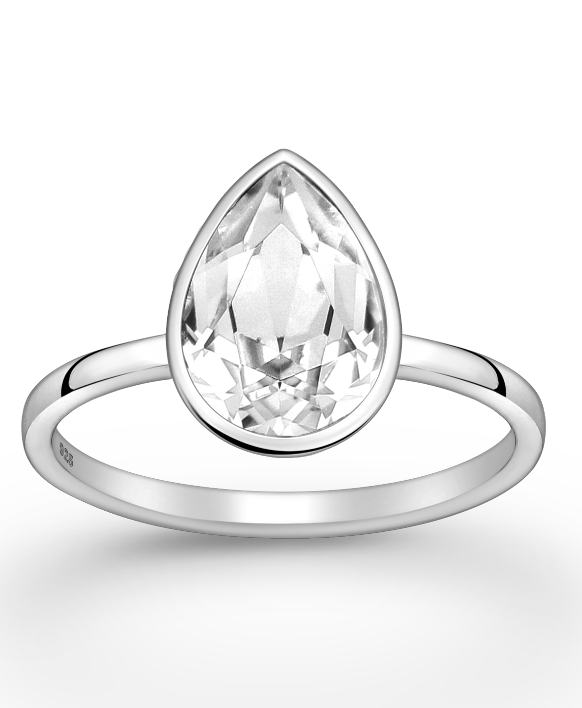 Swarovski Crystal Sterling Silver Ring