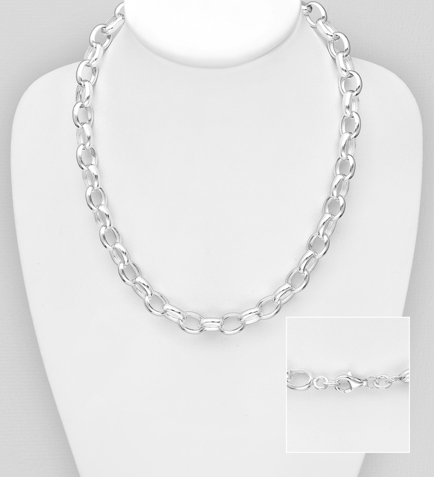 Heavy Duty Sterling Silver Chain Link Necklace