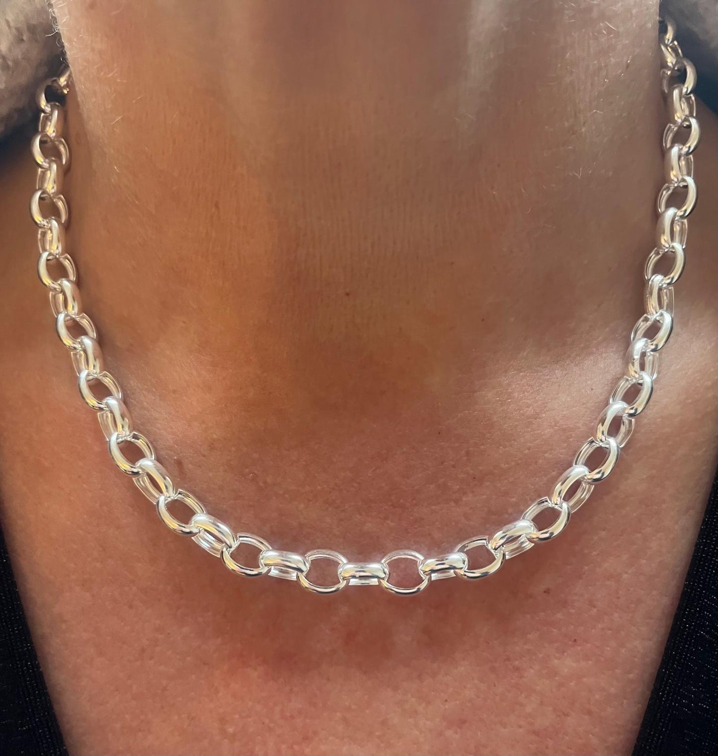 Heavy Duty Sterling Silver Chain Link Necklace