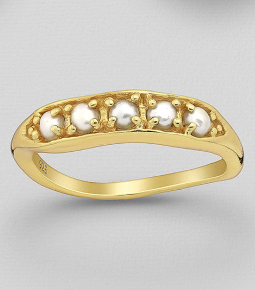 Freshwater Pearl 18K Gold Vermeil Ring