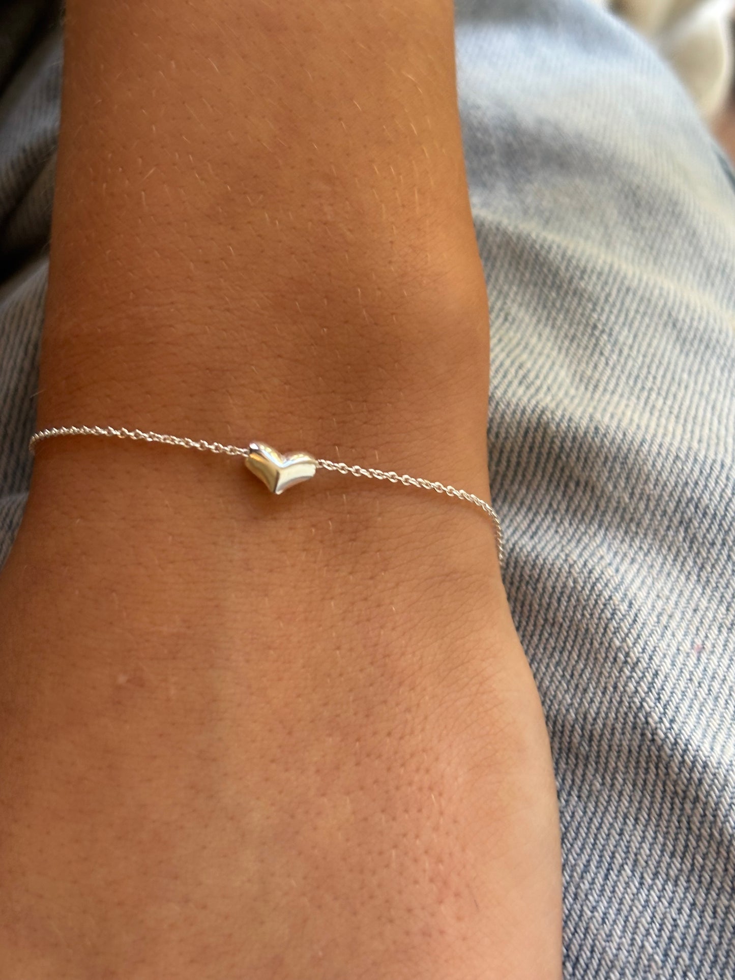 Sterling Silver Heart Bracelet