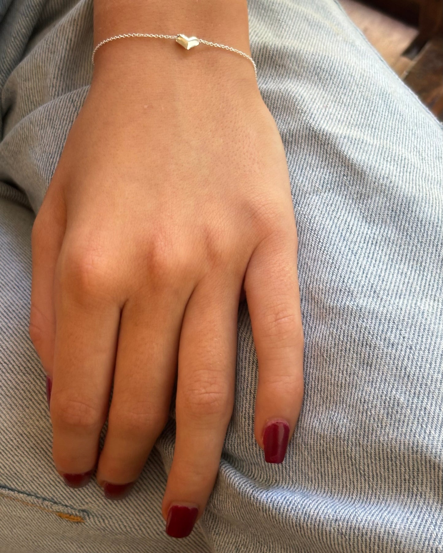 Sterling Silver Heart Bracelet