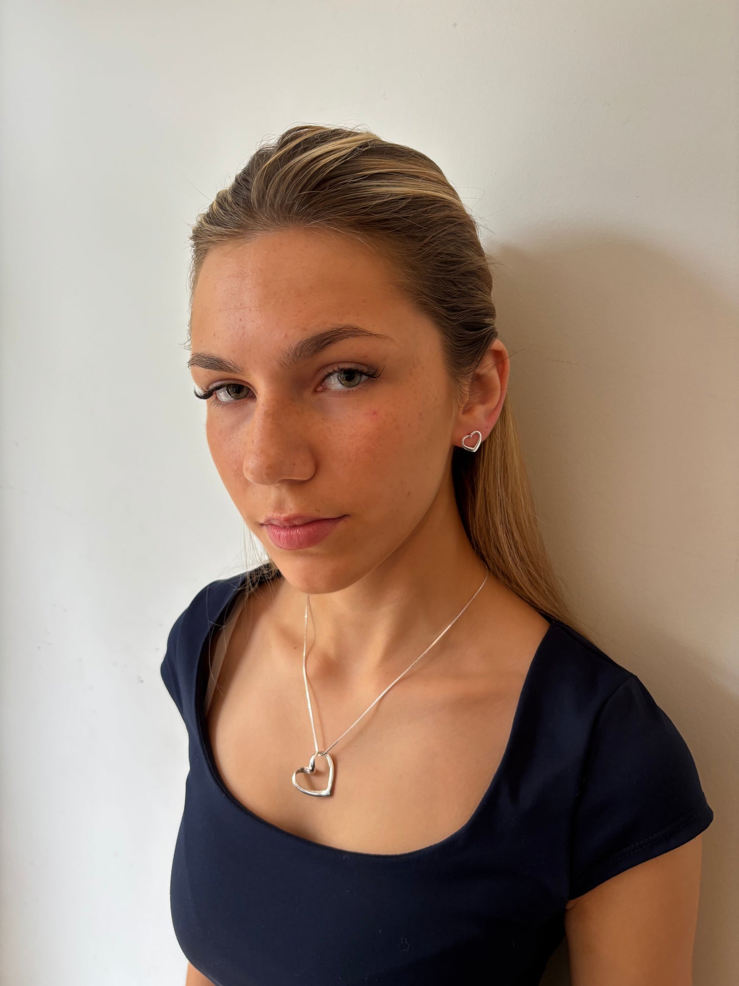 Sterling Silver Abstract Heart Pendant