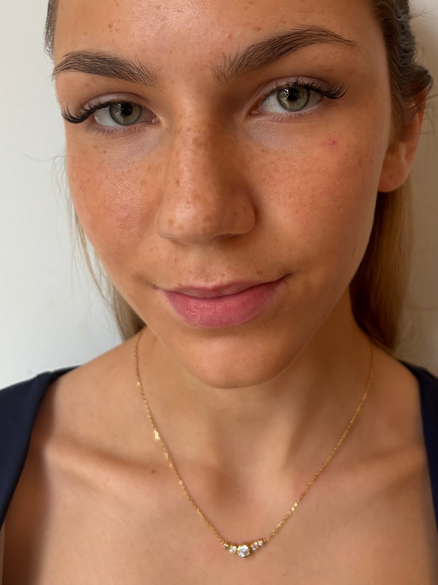 Gold Vermeil 18K Necklace with CZ Simulated Diamonds