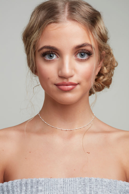 Sparkle By Princess Andre: Sterling Silver Ball Choker