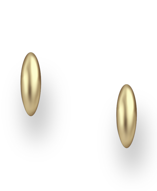Gold Vermeil 14K Oval Push-Back Earrings