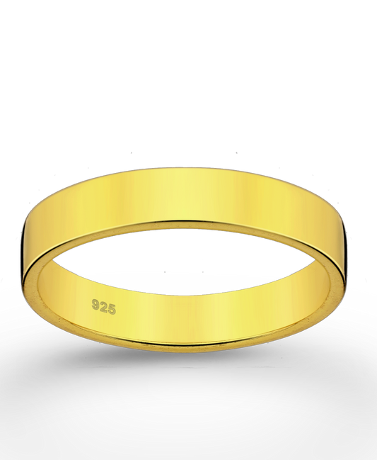 Gold Vermeil 18K Engravable Band Ring