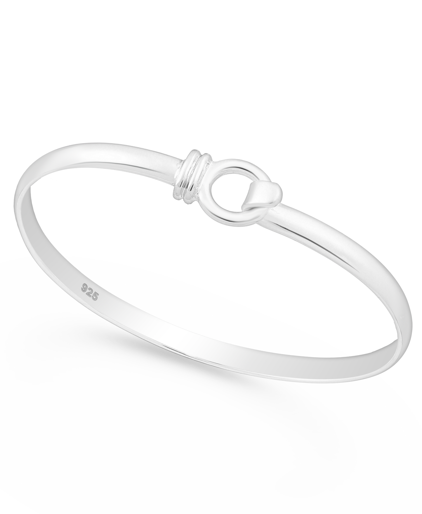 Sterling Silver Top Fastened Bangle