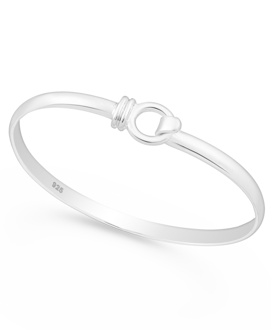 Sterling Silver Top Fastened Bangle