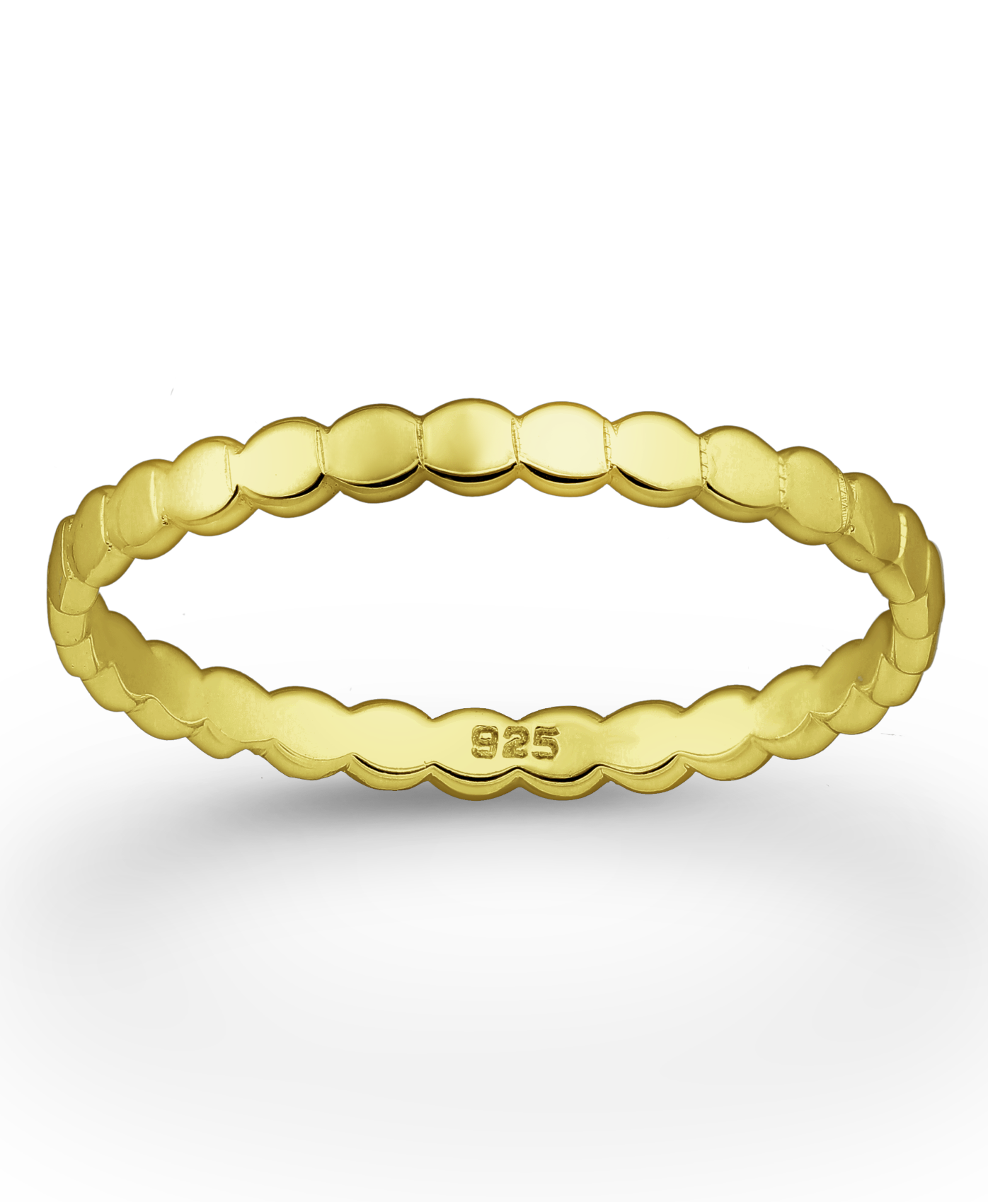 Bevelled Gold Vermeil 18K Ring
