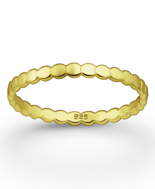 Bevelled Gold Vermeil 18K Ring